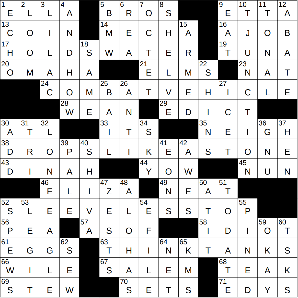 0130 24 NY Times Crossword 30 Jan 24 Tuesday NYXCrossword
