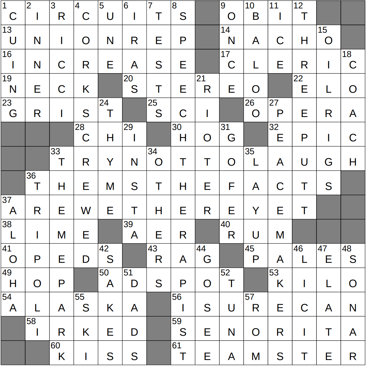 0301 24 NY Times Crossword 1 Mar 24 Friday NYXCrossword