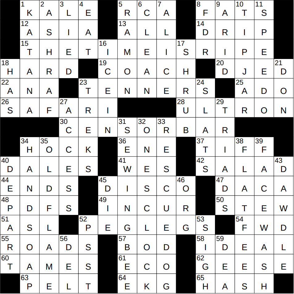 film effects abbr crossword