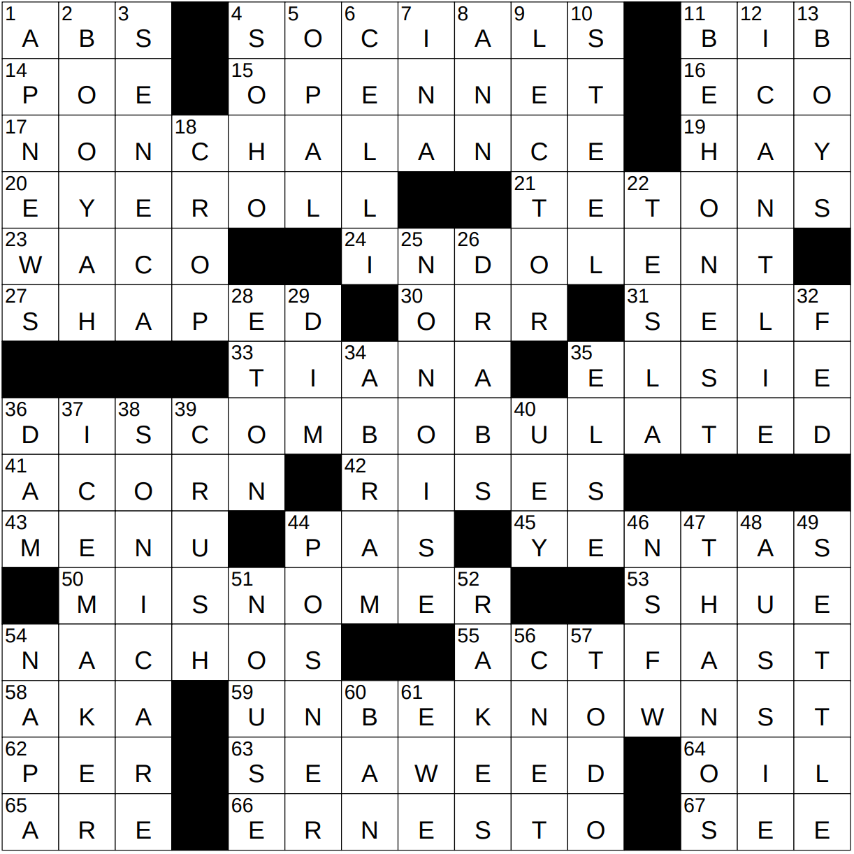 0516 23 NY Times Crossword 16 May 23 Tuesday NYXCrossword
