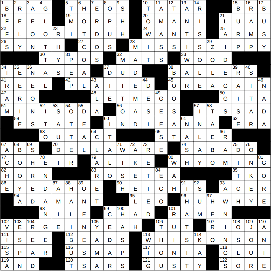 0630 24 NY Times Crossword 30 Jun 24 Sunday NYXCrossword