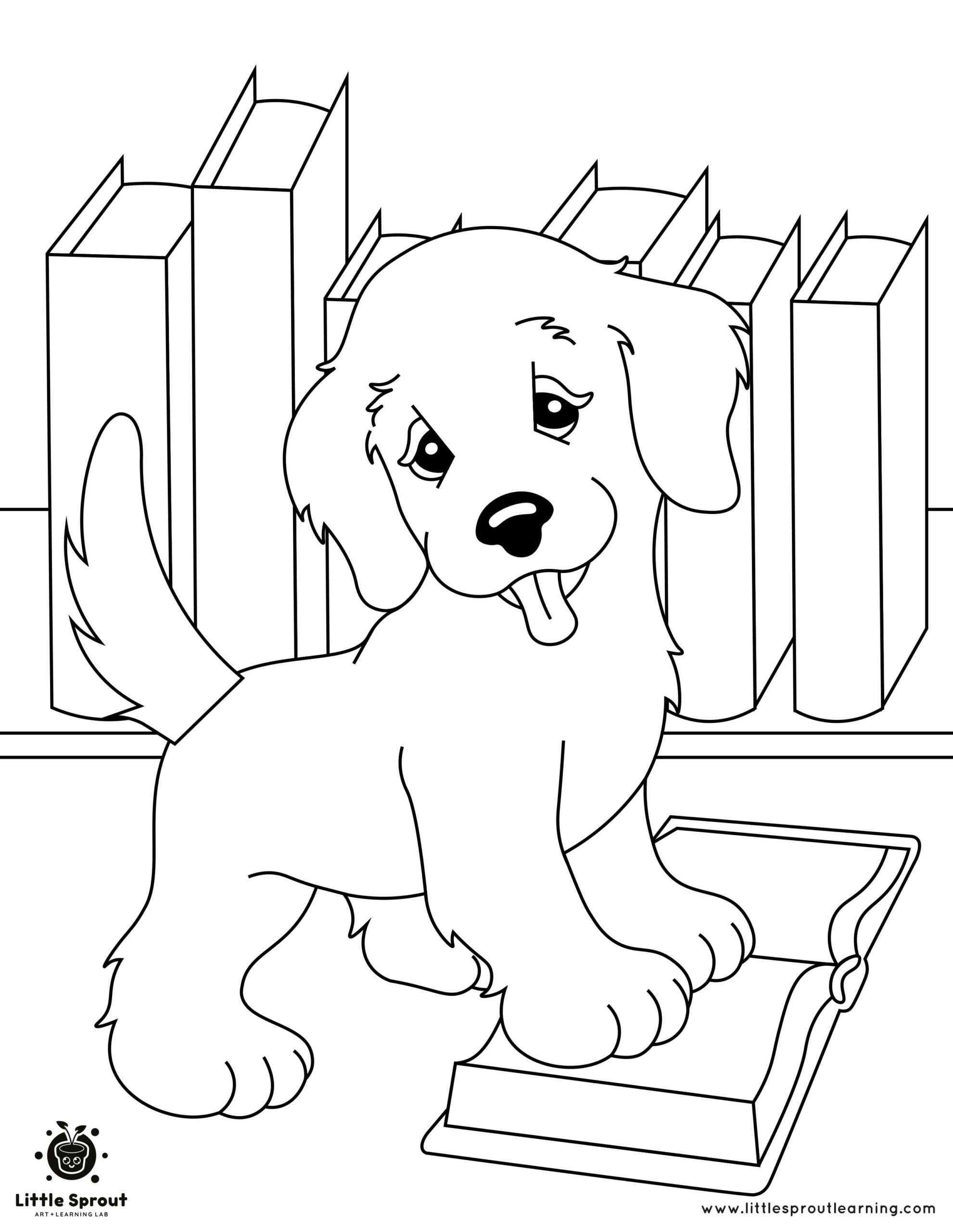 cute puppy coloring pages