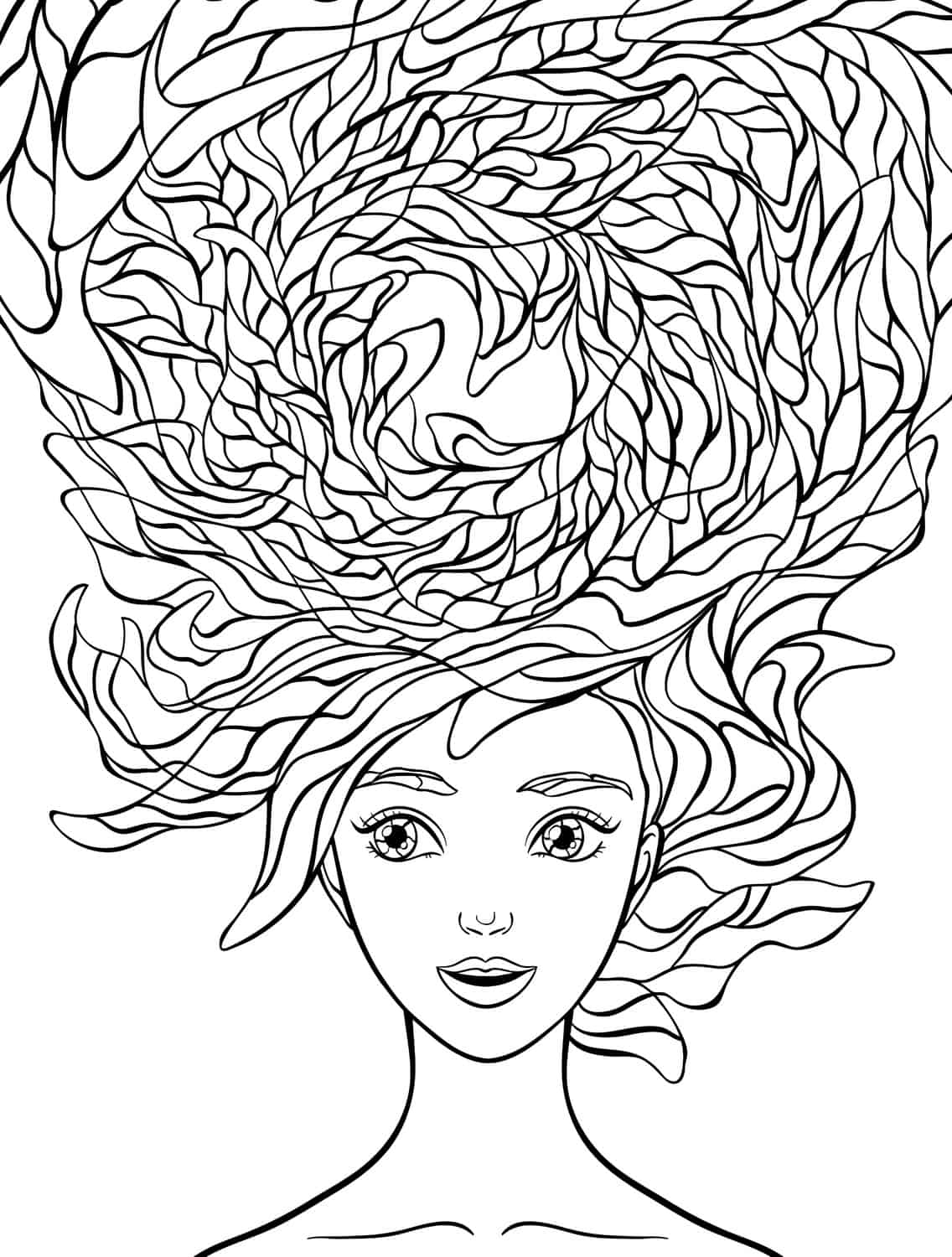 10 Crazy Hair Adult Coloring Pages Nerdy Mamma 10 Crazy Hair Adult Coloring Pages Nerdy Mamma