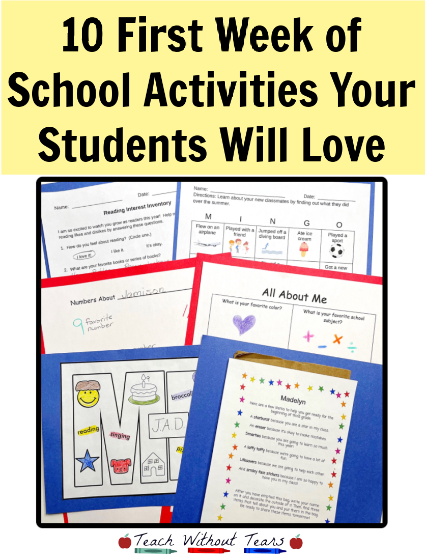 10 First Week Of School Activities Your Students Will Love Teach Without Tears