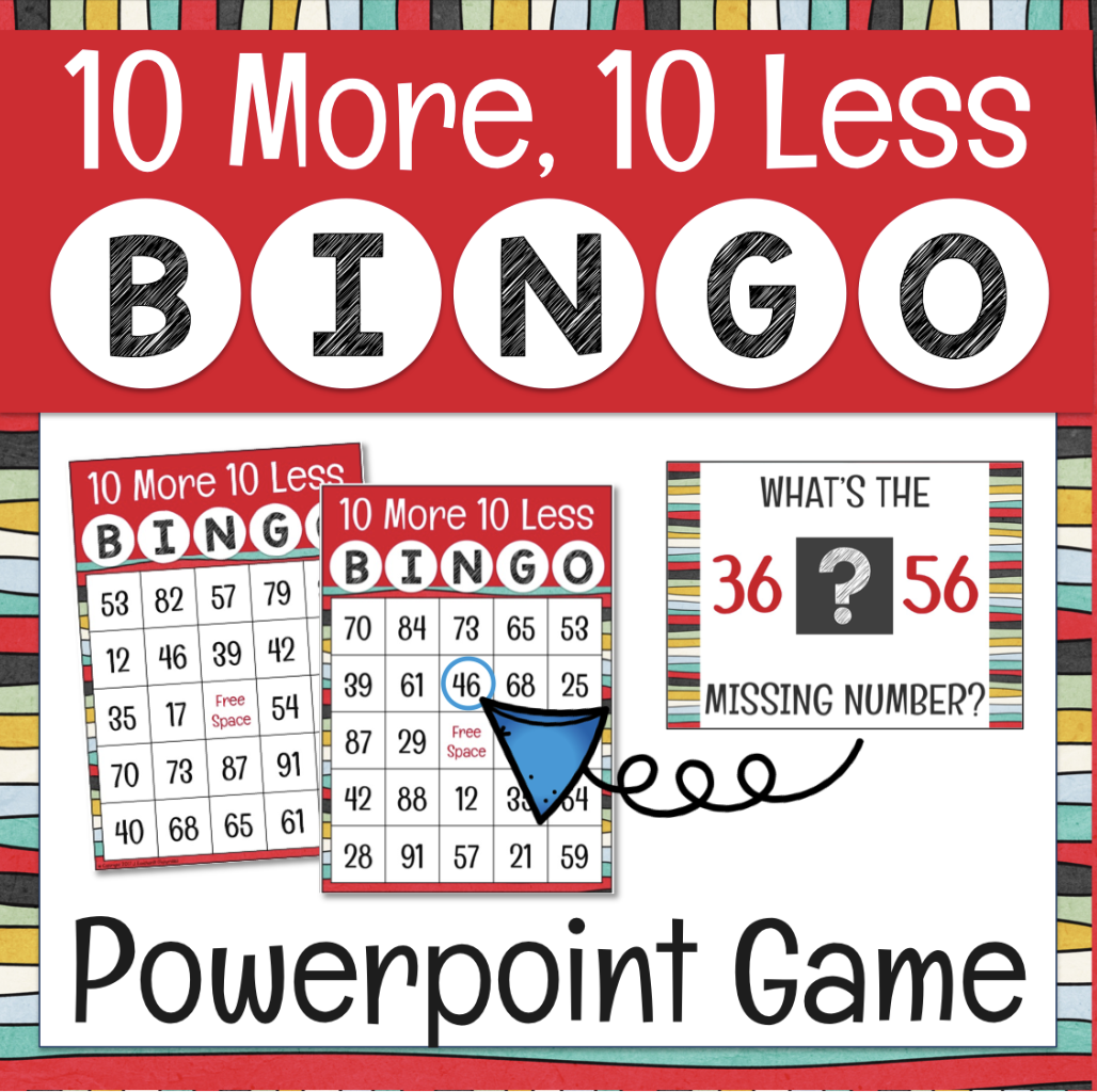 10 More 10 Less Game Math Bingo For Powerpoint Made By Teachers 10 More 10 Less Game Math Bingo For Powerpoint Made By Teachers