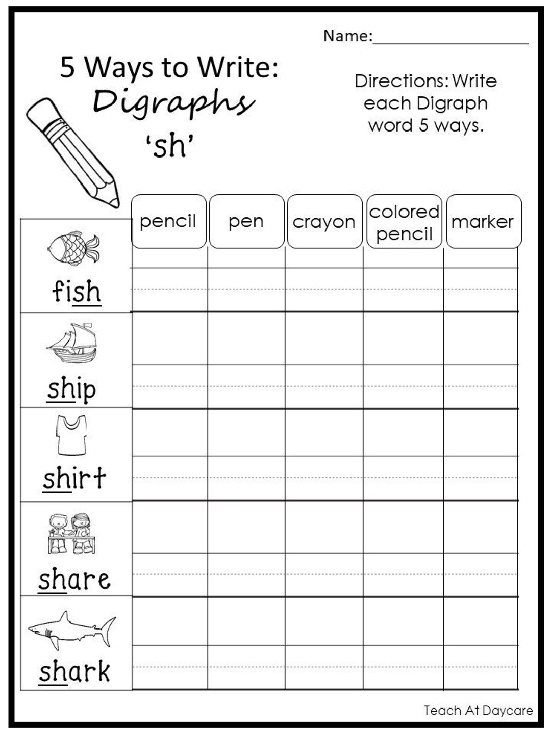 10 Printable 5 Ways To Write Digraphs Worksheets Kindergarten 2nd Grade ELA Worksheets Etsy Israel 10 Printable 5 Ways To Write Digraphs Worksheets Kindergarten 2nd Grade ELA Worksheets Etsy Israel