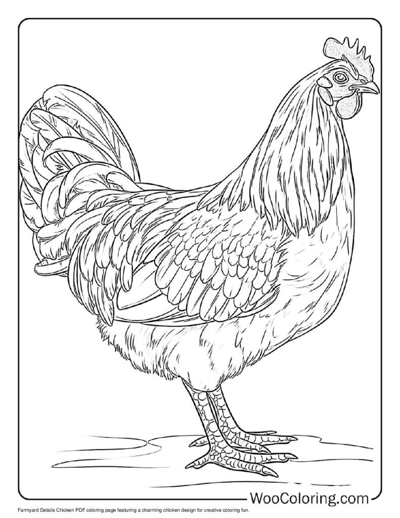 100 Chicken Coloring Pages Free PDF To Print Woo Coloring