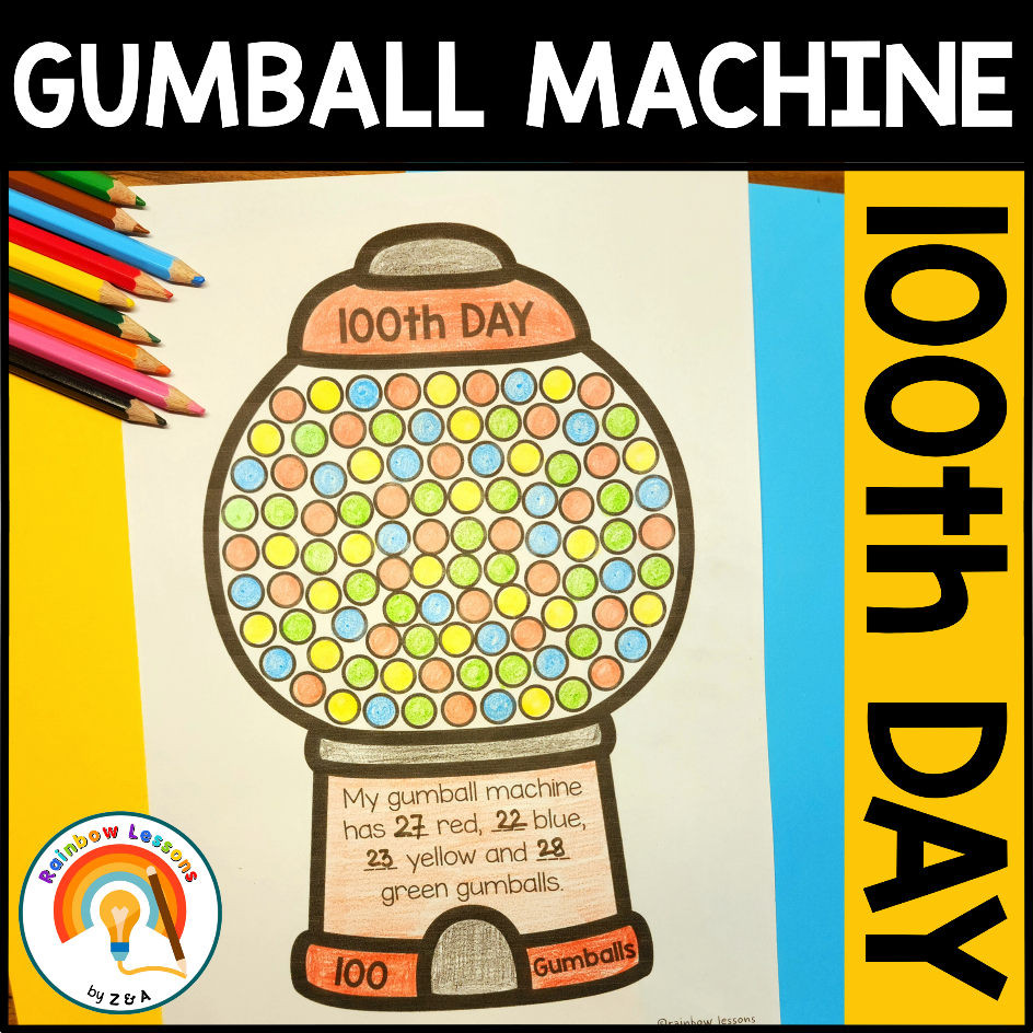 100 Day Gumball Machine 100th Day Of School Gumball 100th Day Gumball Crafts Made By Teachers