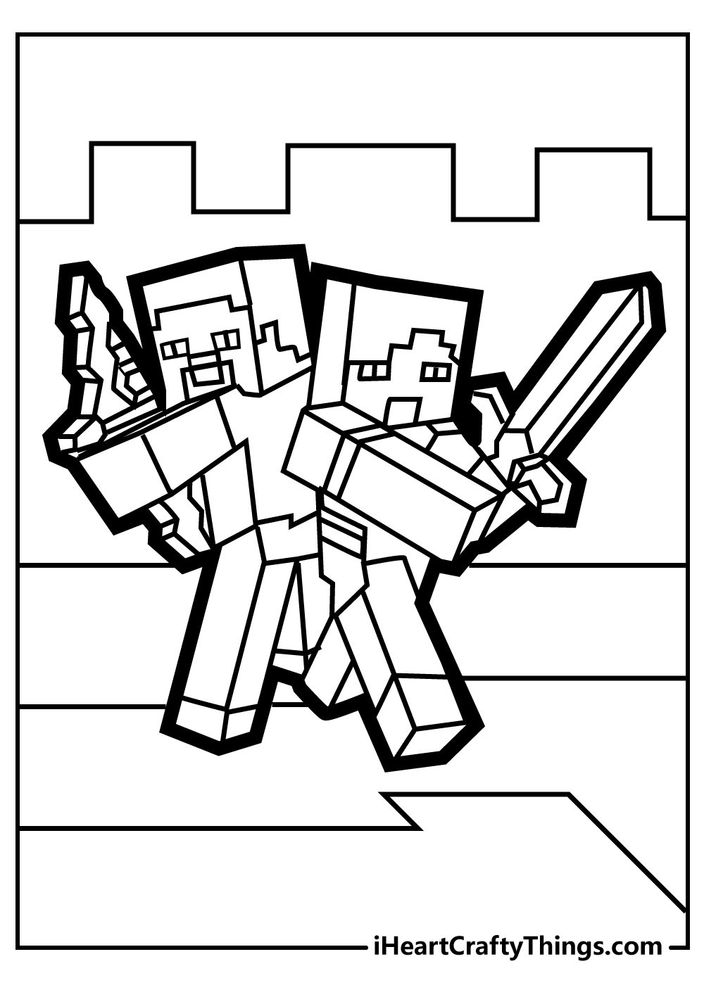 free minecraft coloring pages