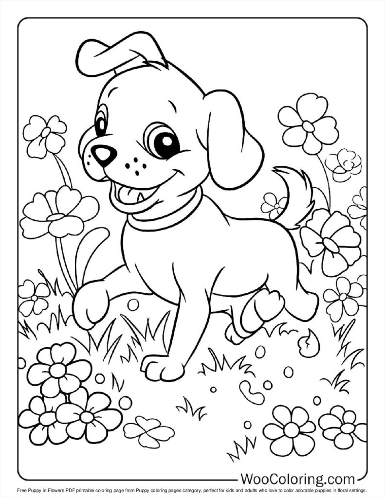 100 Puppy Coloring Pages Free PDF To Print Woo Coloring