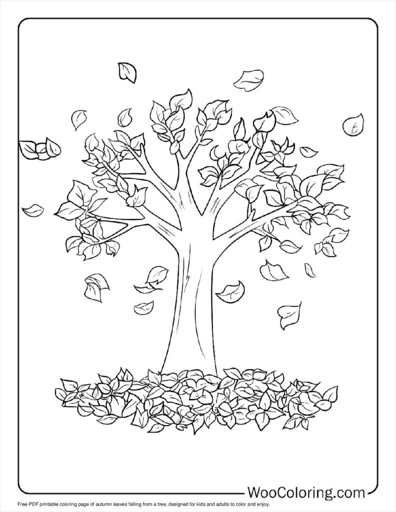 100 Tree Coloring Pages Free PDF To Print Woo Coloring