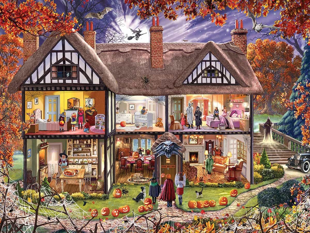 1000 Piece Jigsaw Puzzle Halloween House White Mountain Puzzles 1000 Piece Jigsaw Puzzle Halloween House White Mountain Puzzles