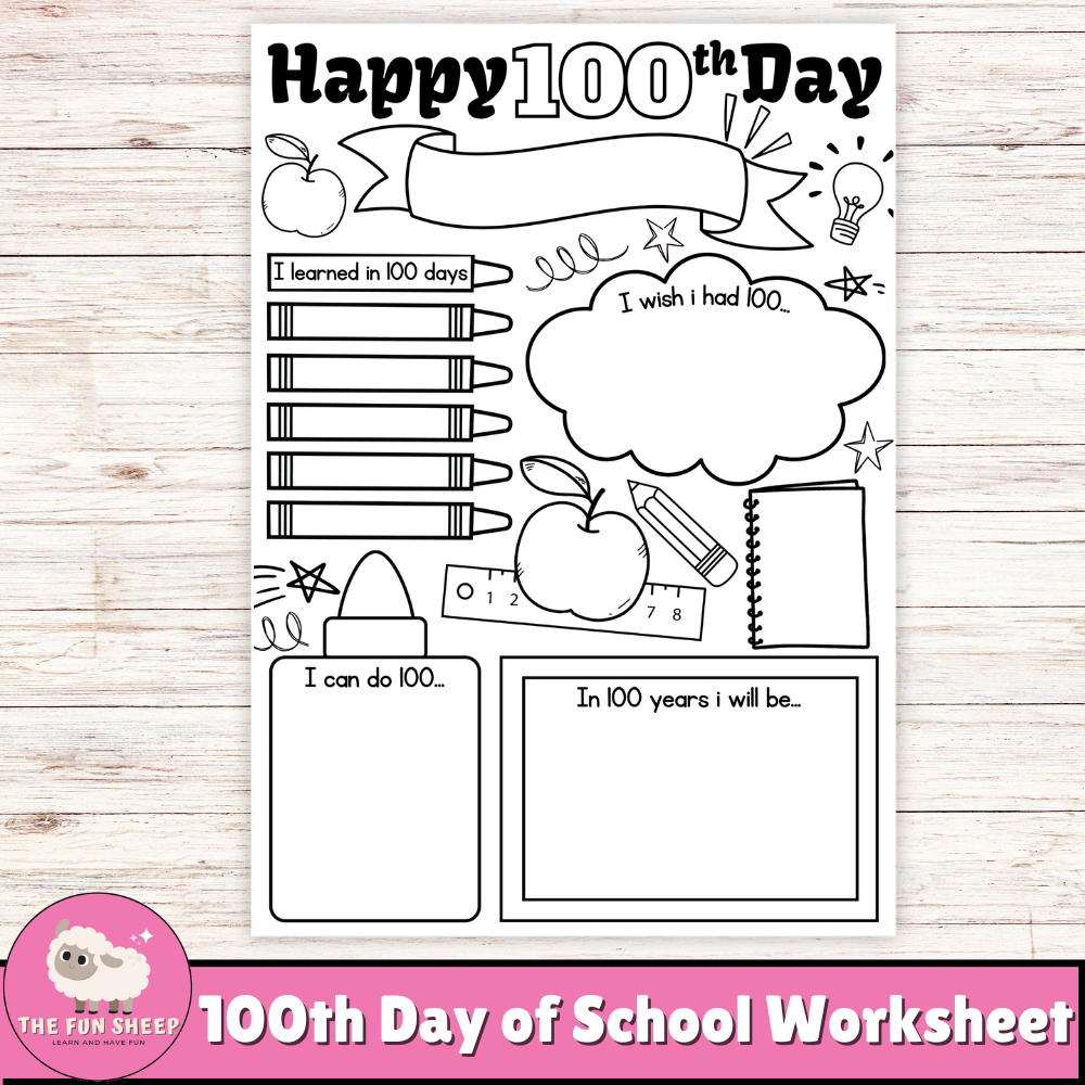 100th Day Of School Worksheet Happy 100Th Day Poster Coloring Writing Activity Made By Teachers 100th Day Of School Worksheet Happy 100Th Day Poster Coloring Writing Activity Made By Teachers