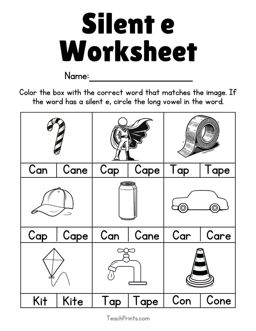 13 Silent E Worksheets Free PDF Printables Teach Prints 13 Silent E Worksheets Free PDF Printables Teach Prints