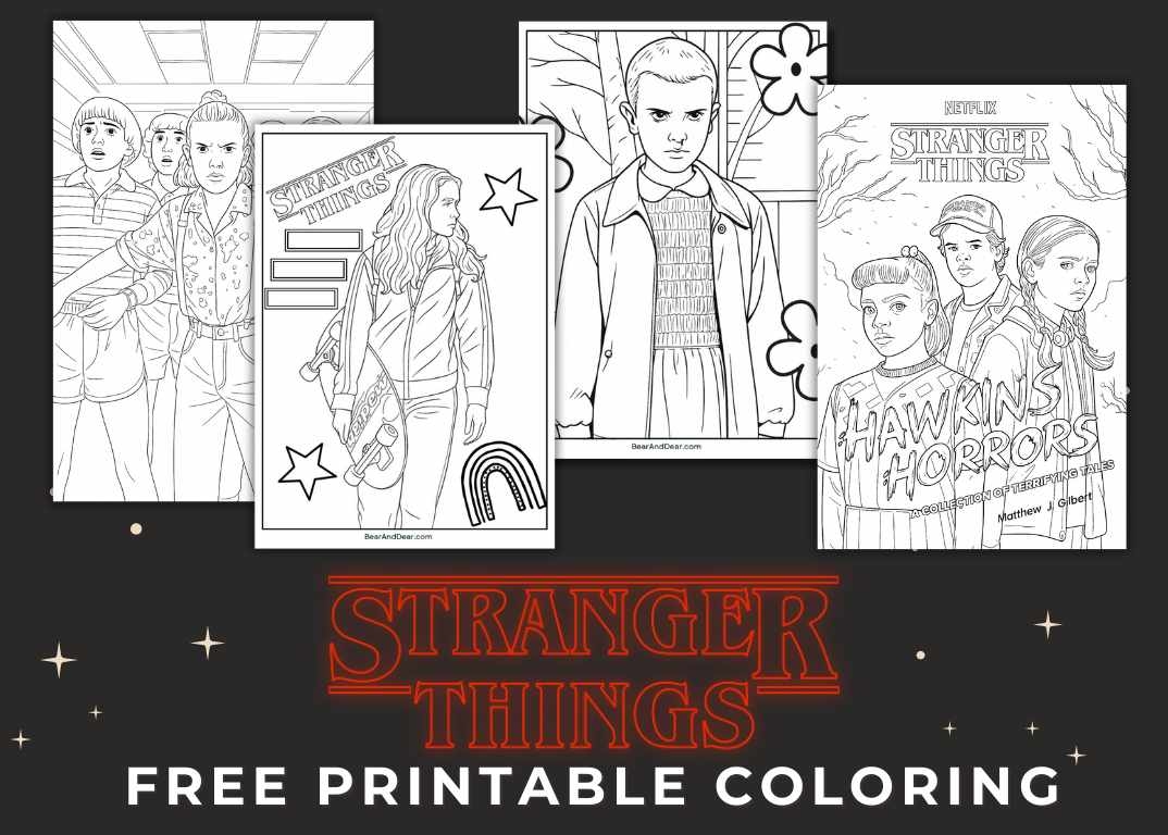 15 Free Stranger Things Coloring Pages Bear Dear