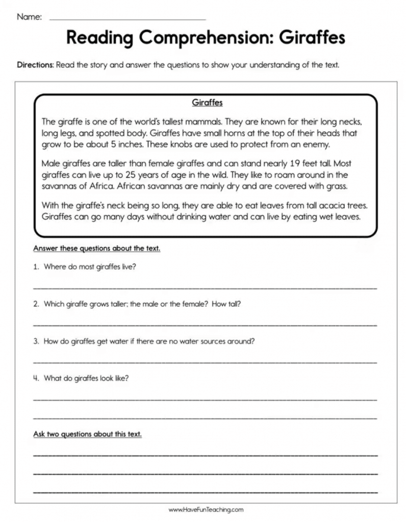 16 Engaging 1st Grade Reading Comprehension Worksheets The Teach Simple Blog