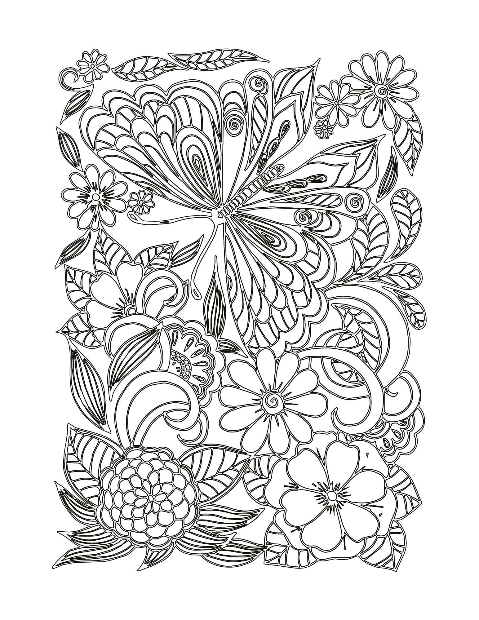 16 Flower Coloring Pages Spring Flowers Coloring Etsy