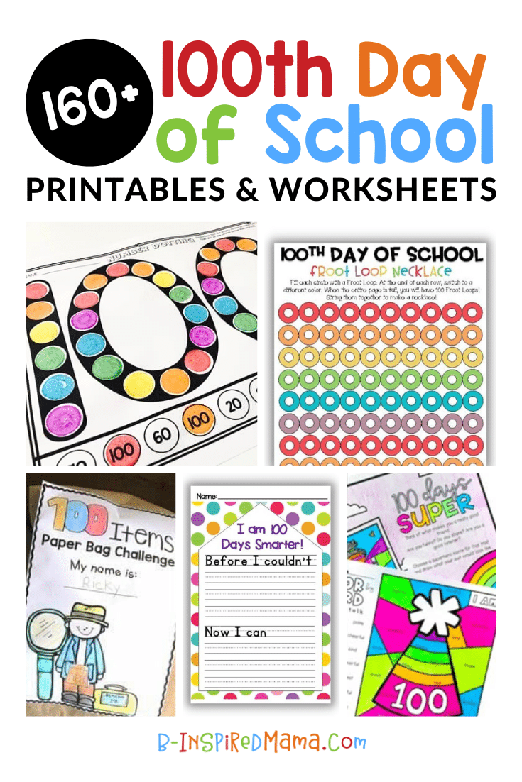 160 Fun And Free 100th Day Of School Printables And Worksheets 160 Fun And Free 100th Day Of School Printables And Worksheets