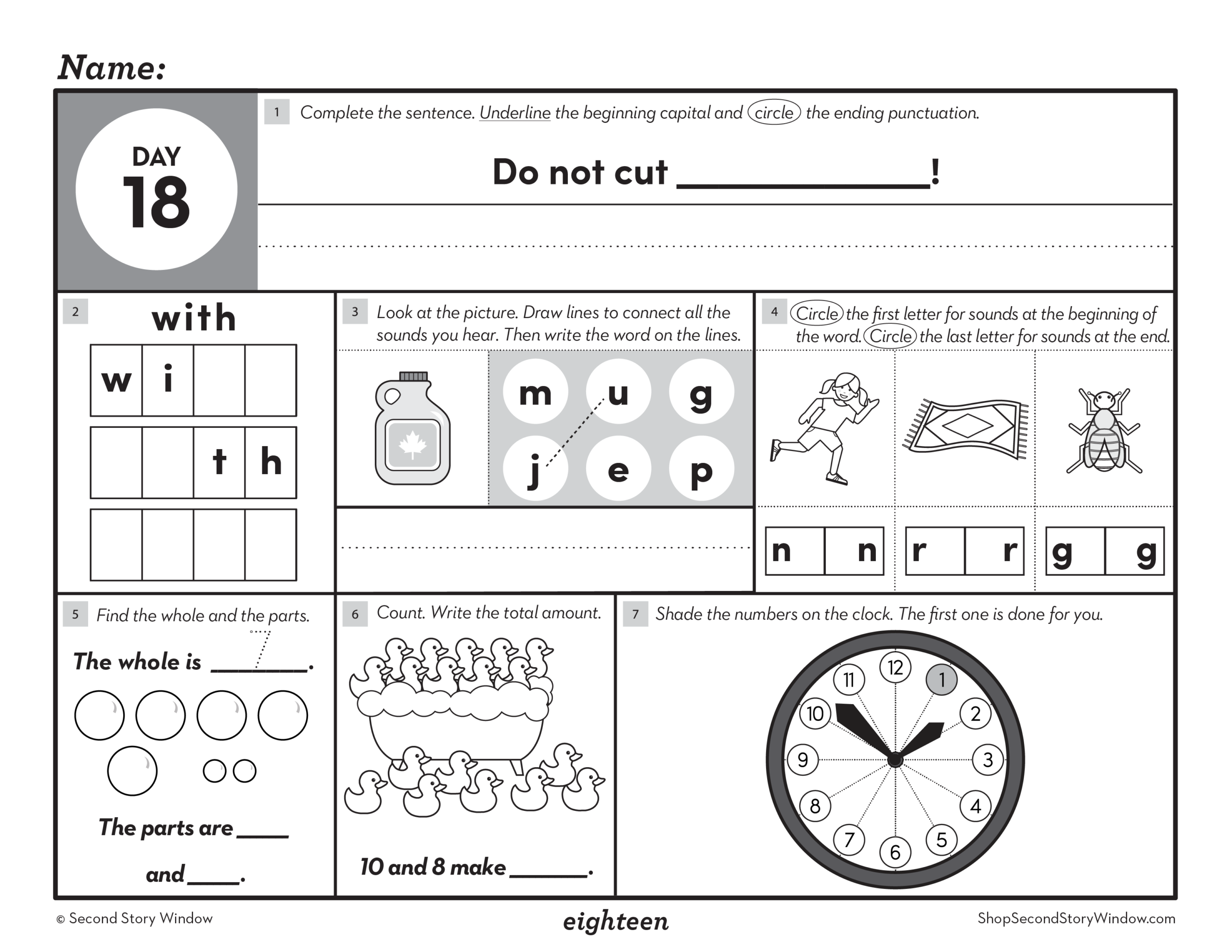1st grade math review