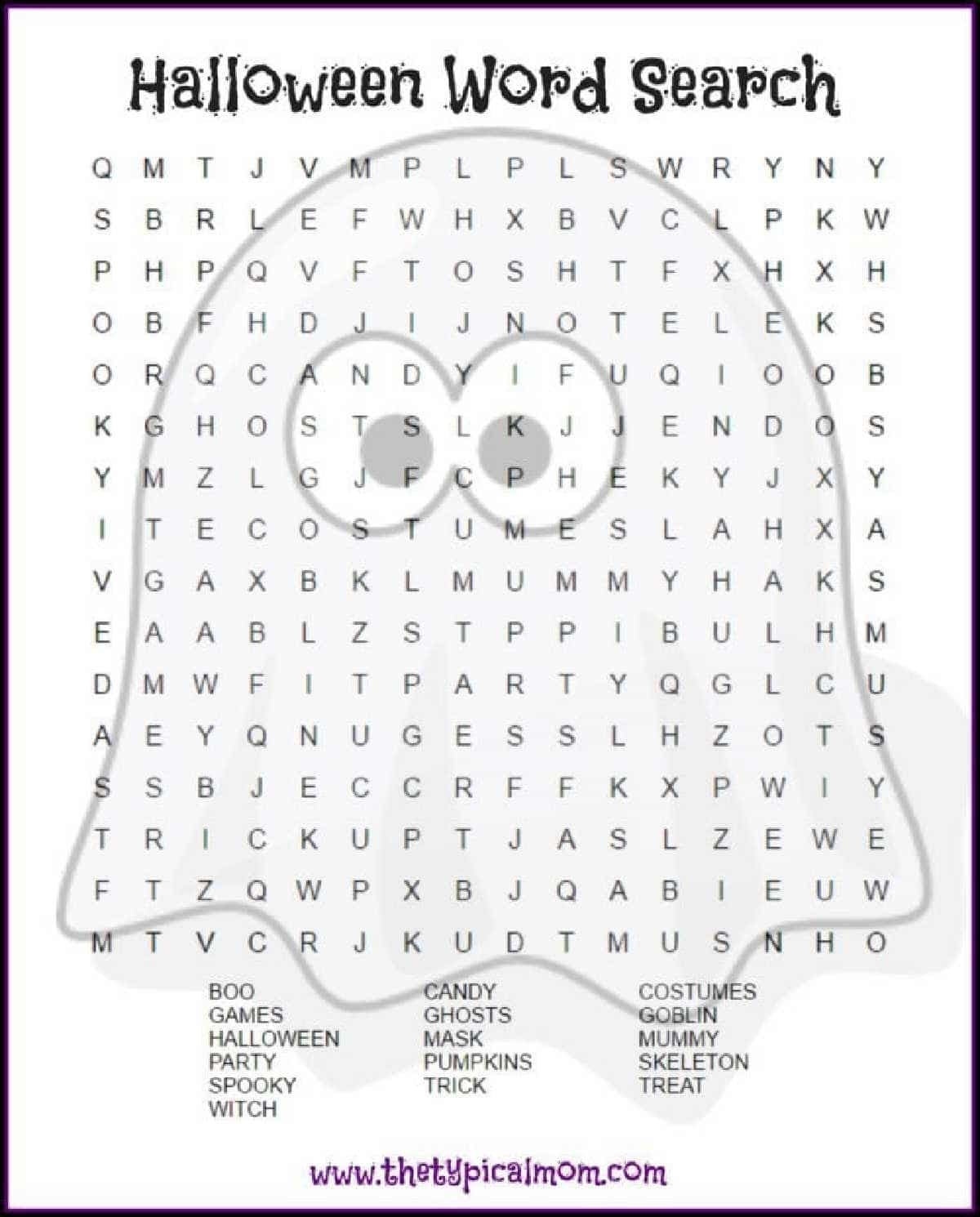 2 Free Halloween Word Search Printables For Kids All Ages 2 Free Halloween Word Search Printables For Kids All Ages