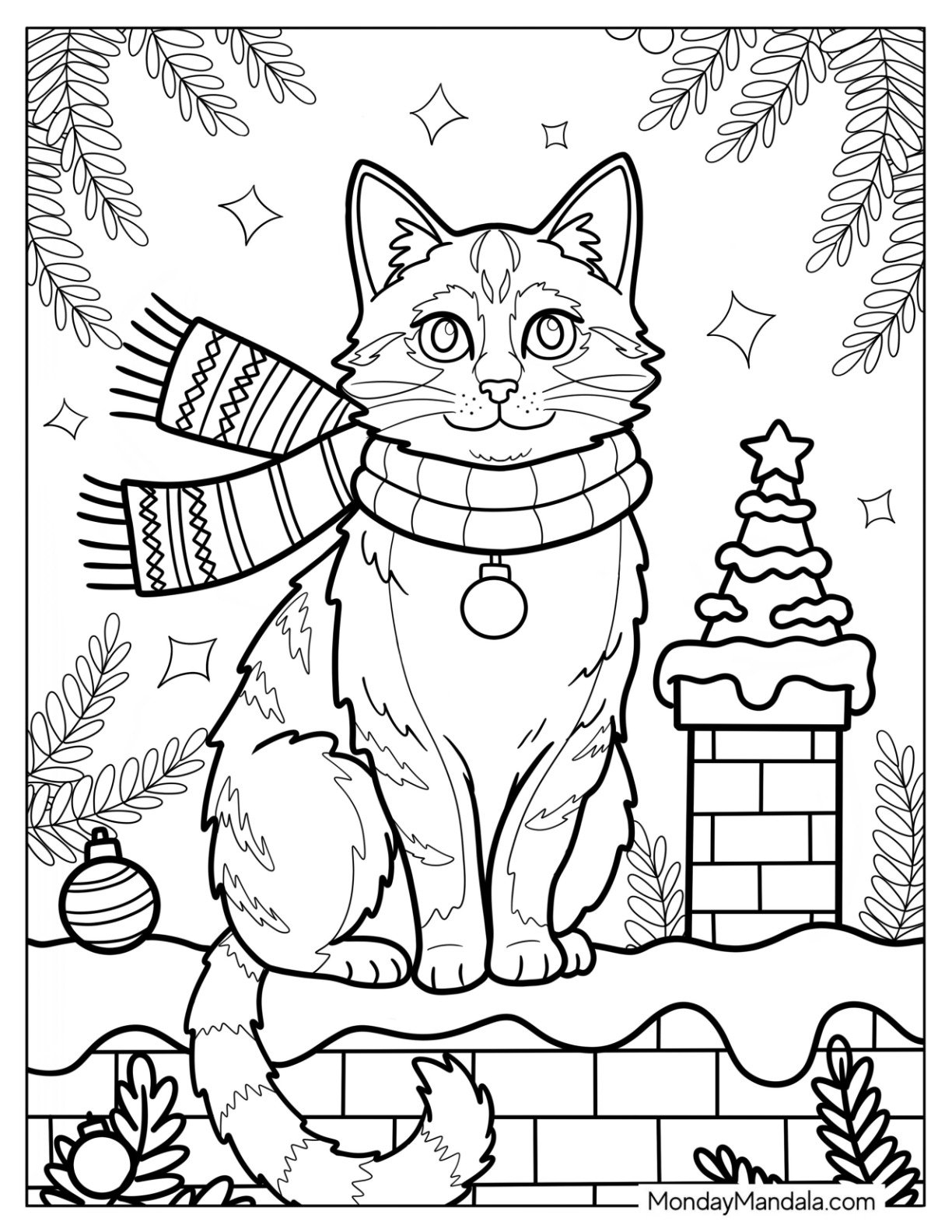 20 Christmas Cat Coloring Pages Free PDF Printables 20 Christmas Cat Coloring Pages Free PDF Printables