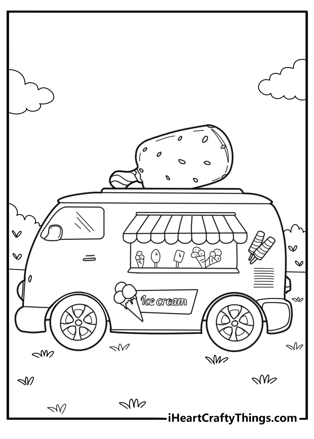 ice cream truck coloring pages ice cream truck coloring pages