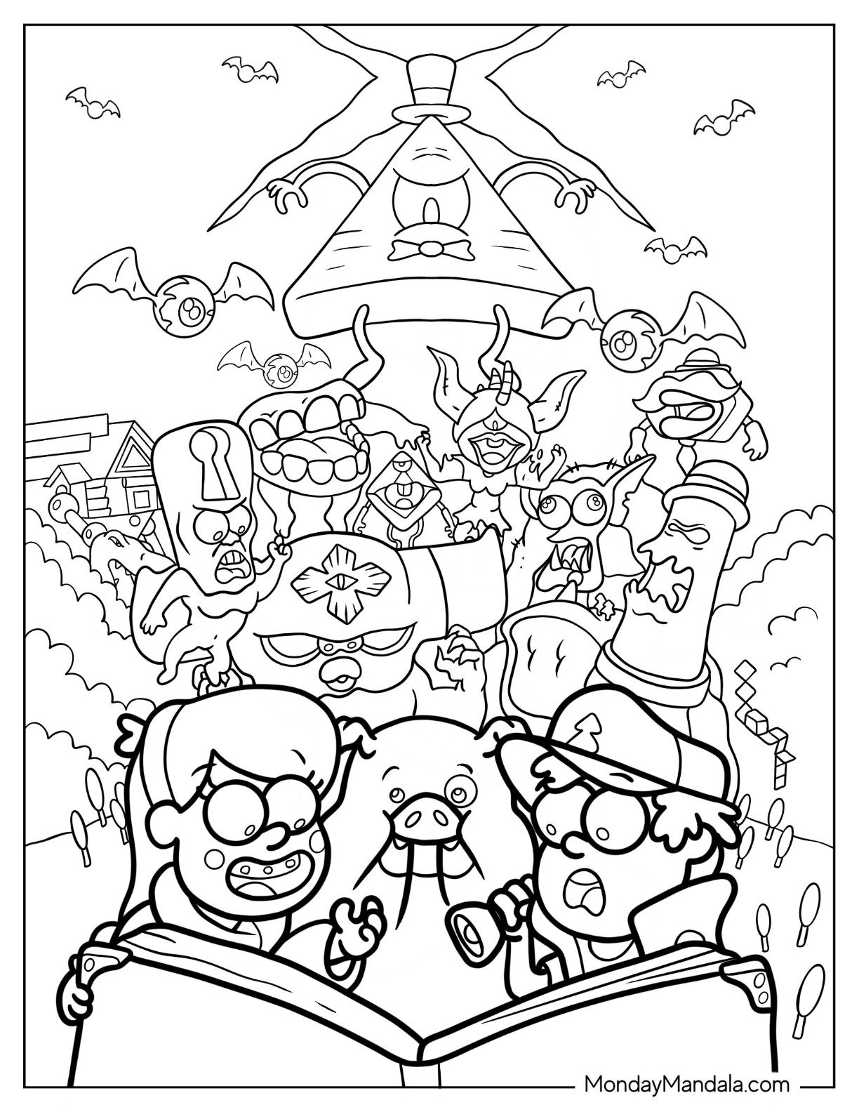 20 Gravity Falls Coloring Pages Free PDF Printables 
