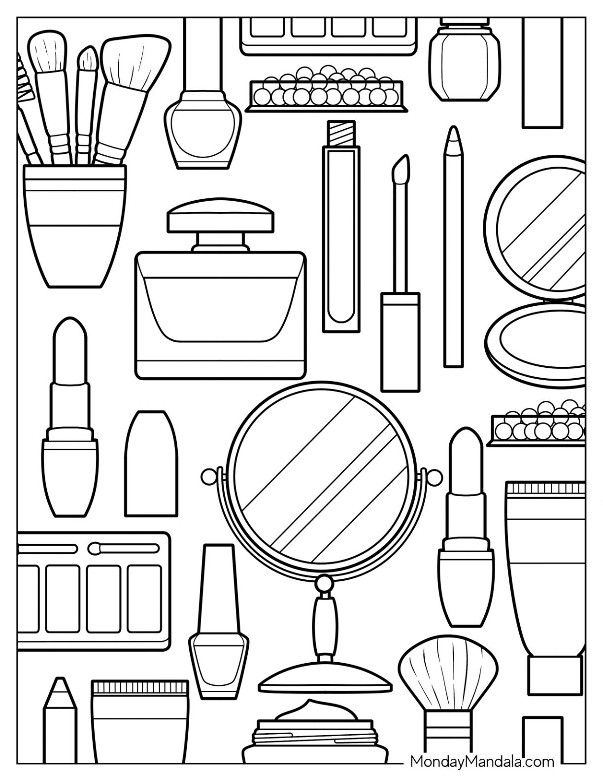 printable coloring sheets skincare cut out