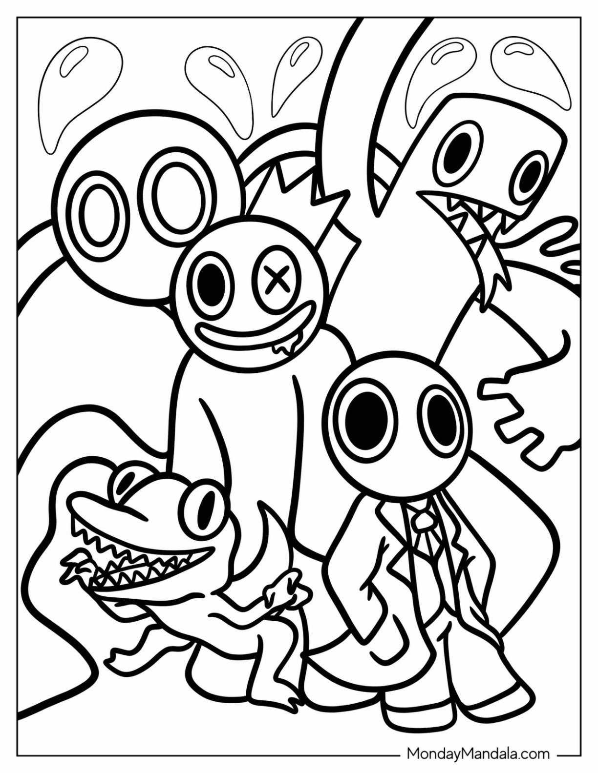 rainbow friends coloring page rainbow friends coloring page