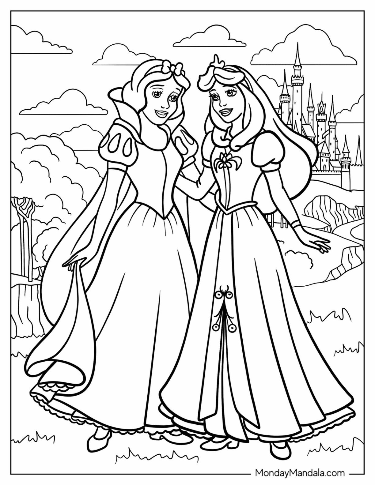 sleeping beauty coloring pages