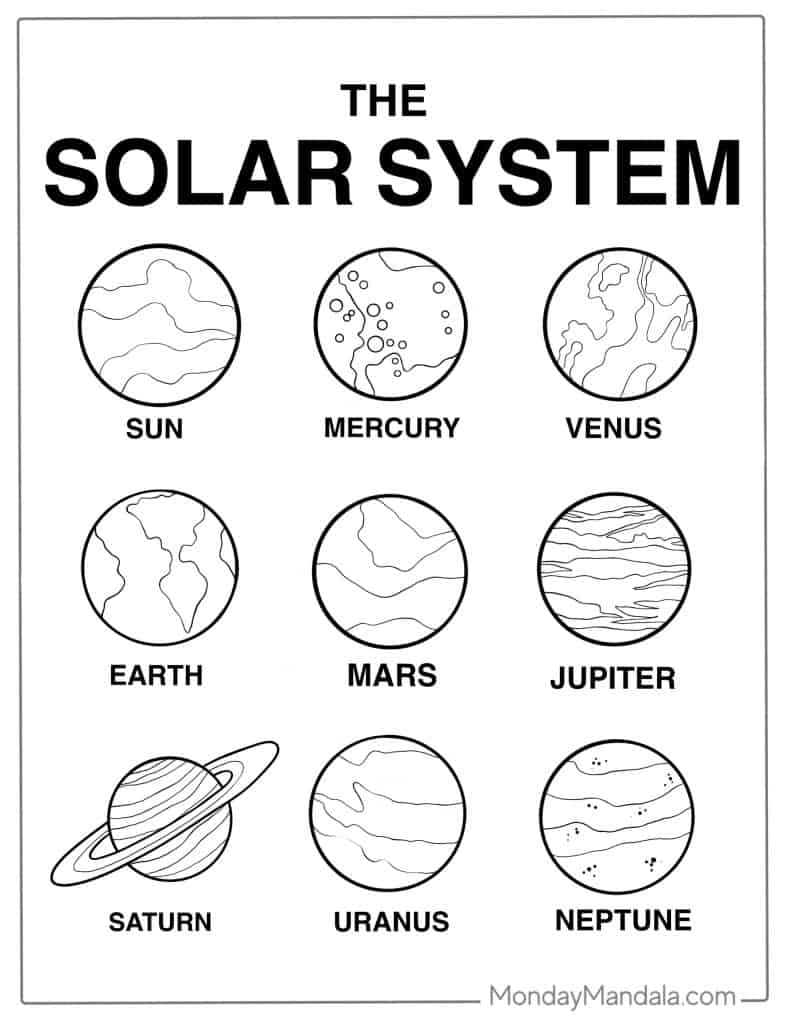20 Solar System Coloring Pages Free PDF Printables 