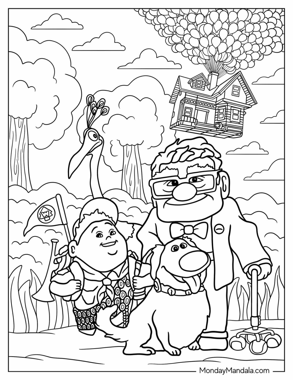 20 Up Coloring Pages Free PDF Printables