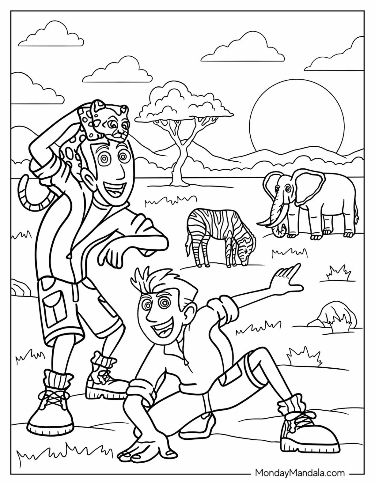 wild kratts coloring pages wild kratts coloring pages