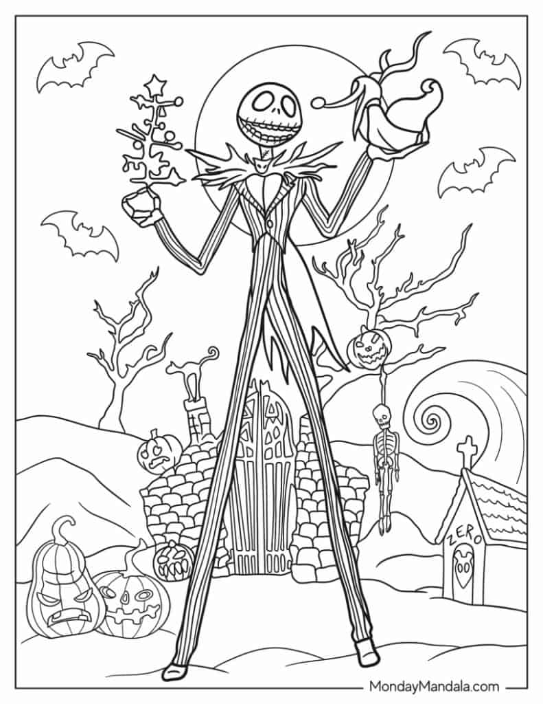 22 Nightmare Before Christmas Coloring Pages Free PDFs 22 Nightmare Before Christmas Coloring Pages Free PDFs