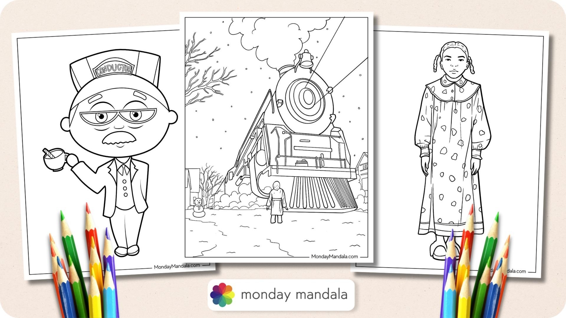 22 Polar Express Coloring Pages Free PDF Printables 