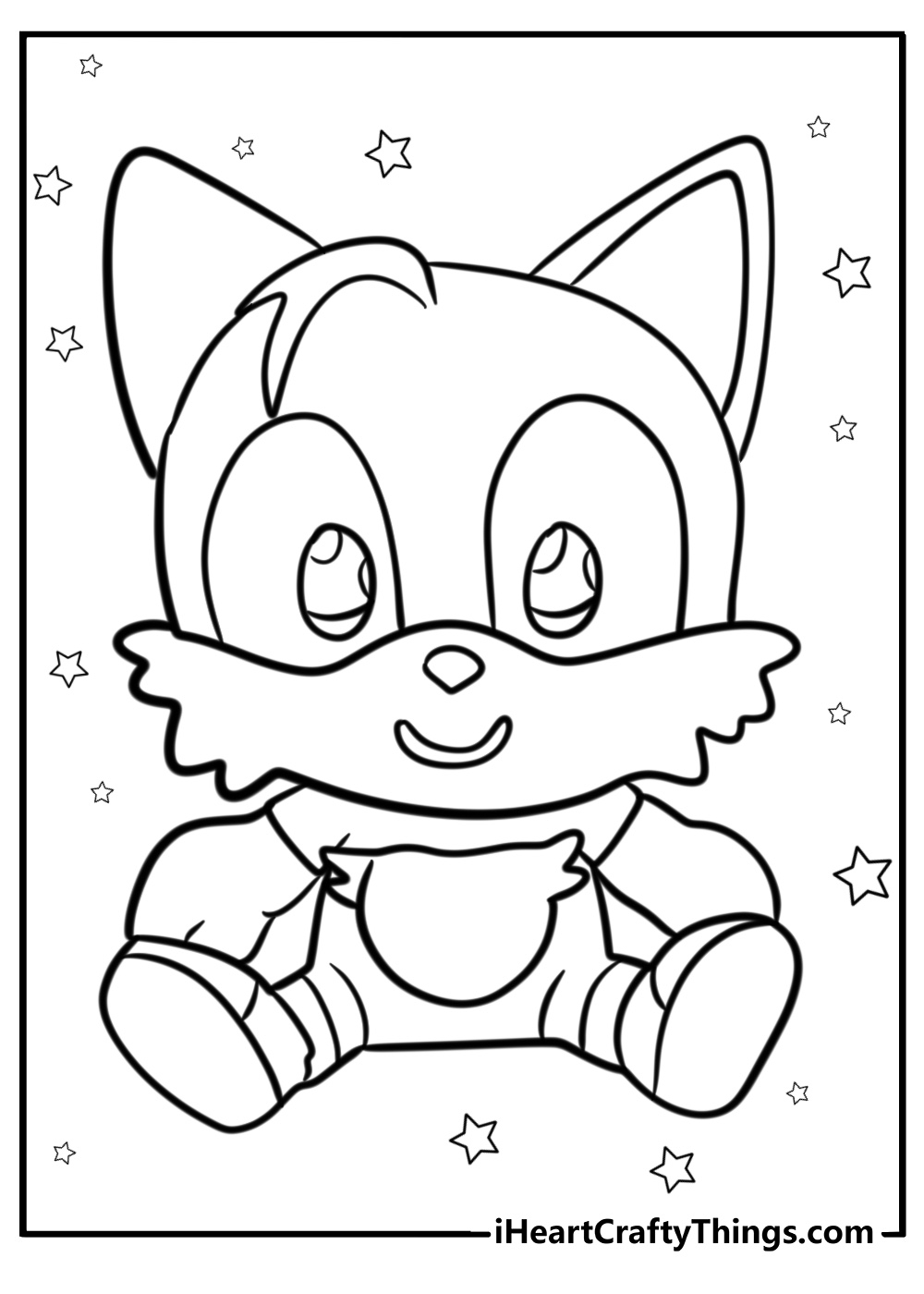 tails the fox coloring pages