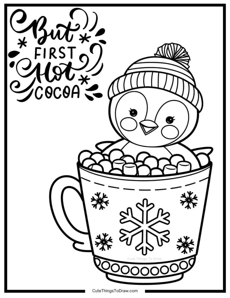 cute winter colouring pages cute winter colouring pages