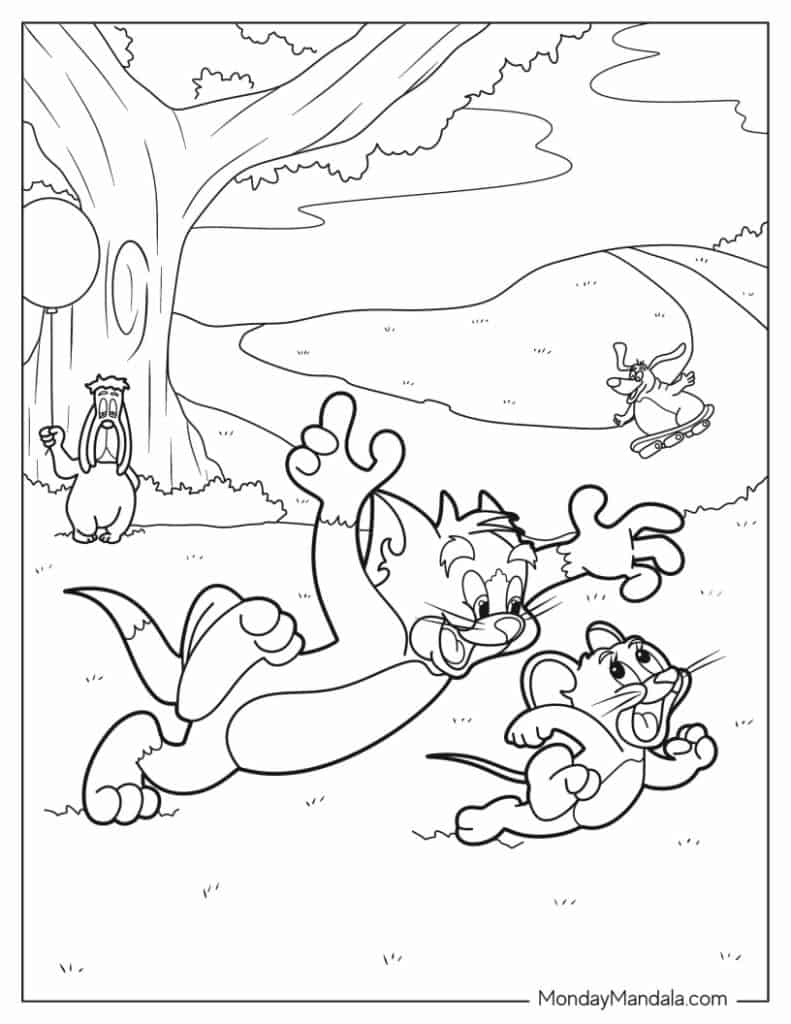 tom and jerry coloring pages