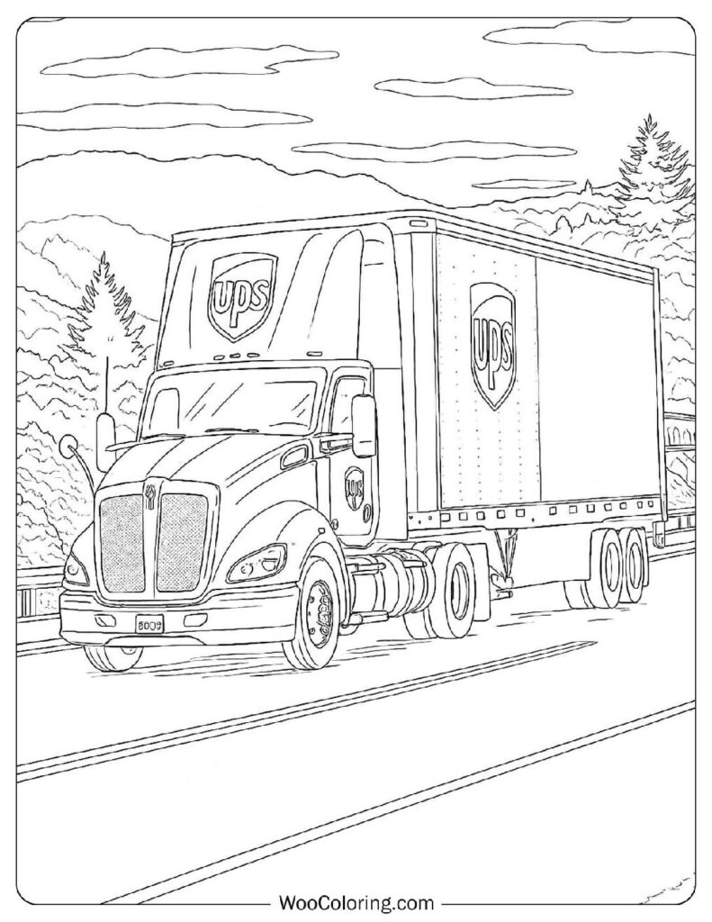 24 Truck Coloring Pages Free PDF To Print Woo Coloring