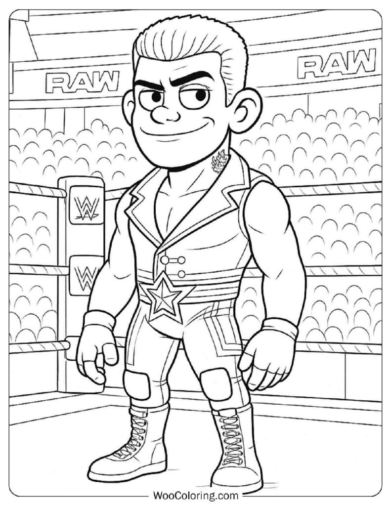 wwe wrestling coloring pages