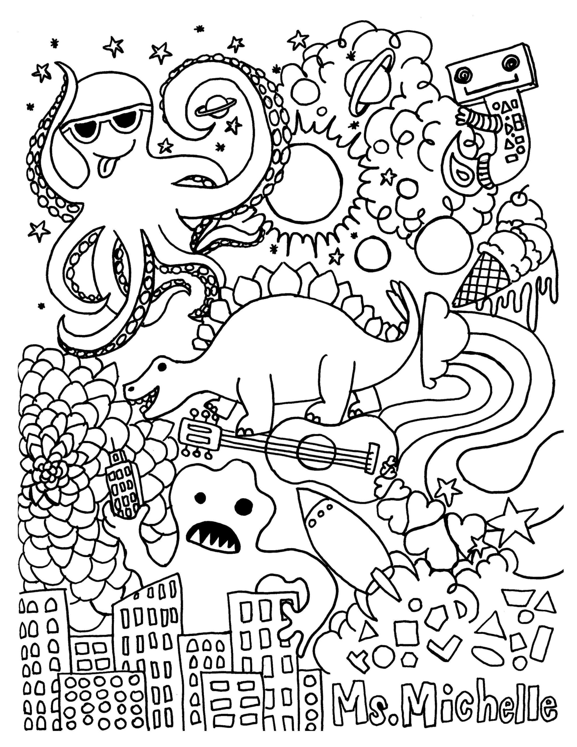 difficult coloring pages printable