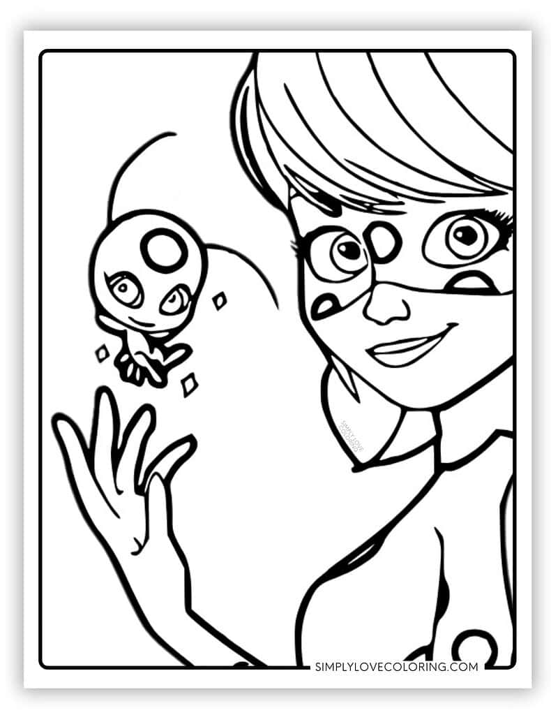 miraculous ladybug colouring pages