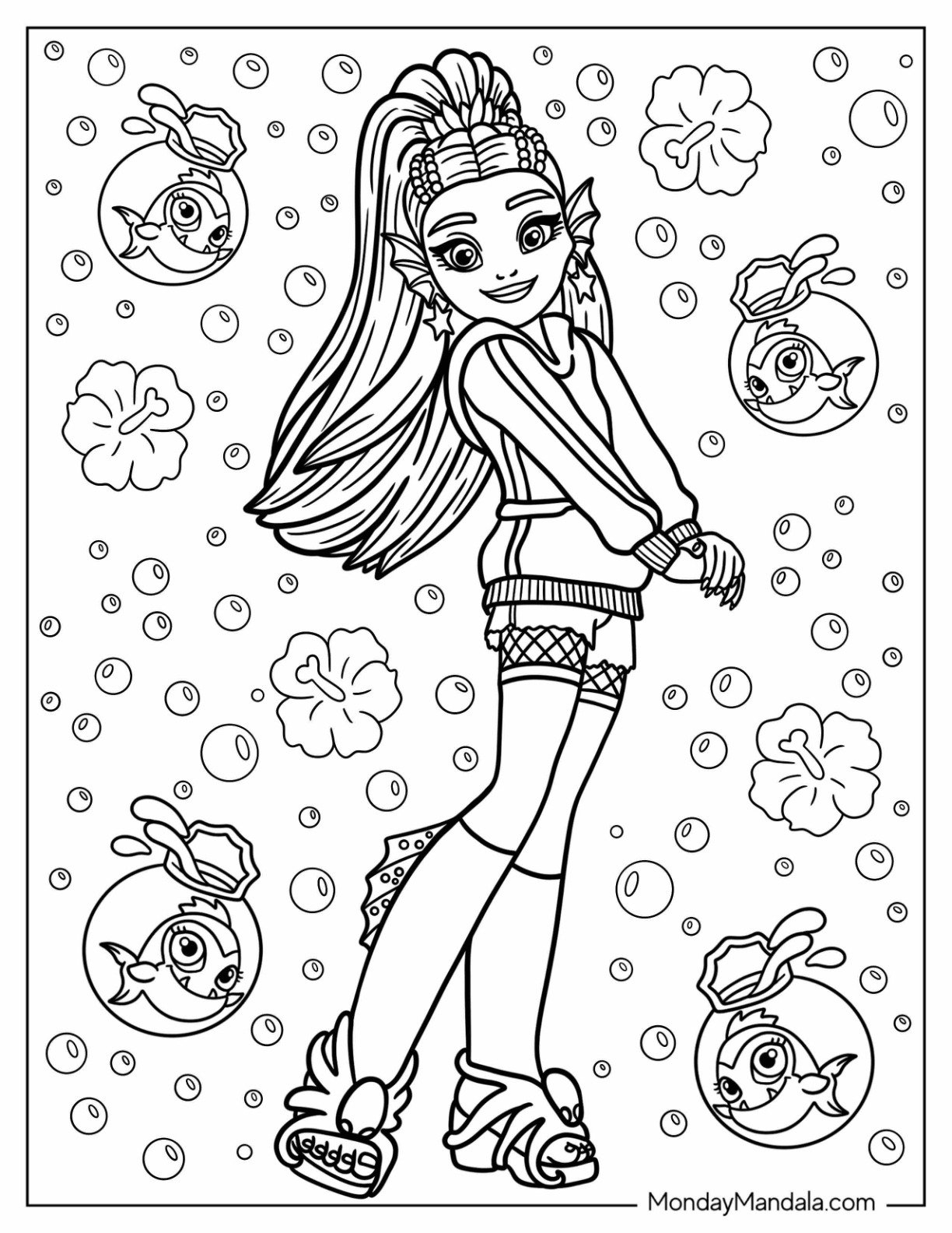 monster high coloring page monster high coloring page