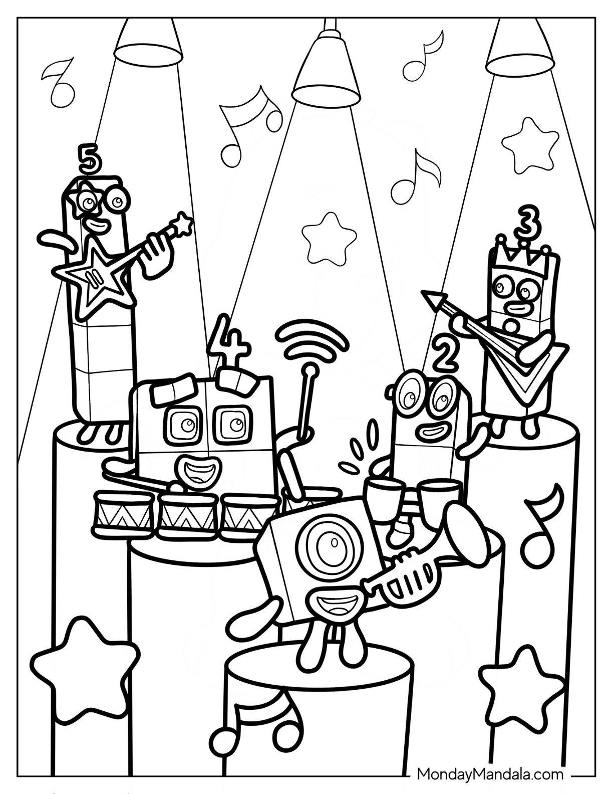 number block coloring pages number block coloring pages