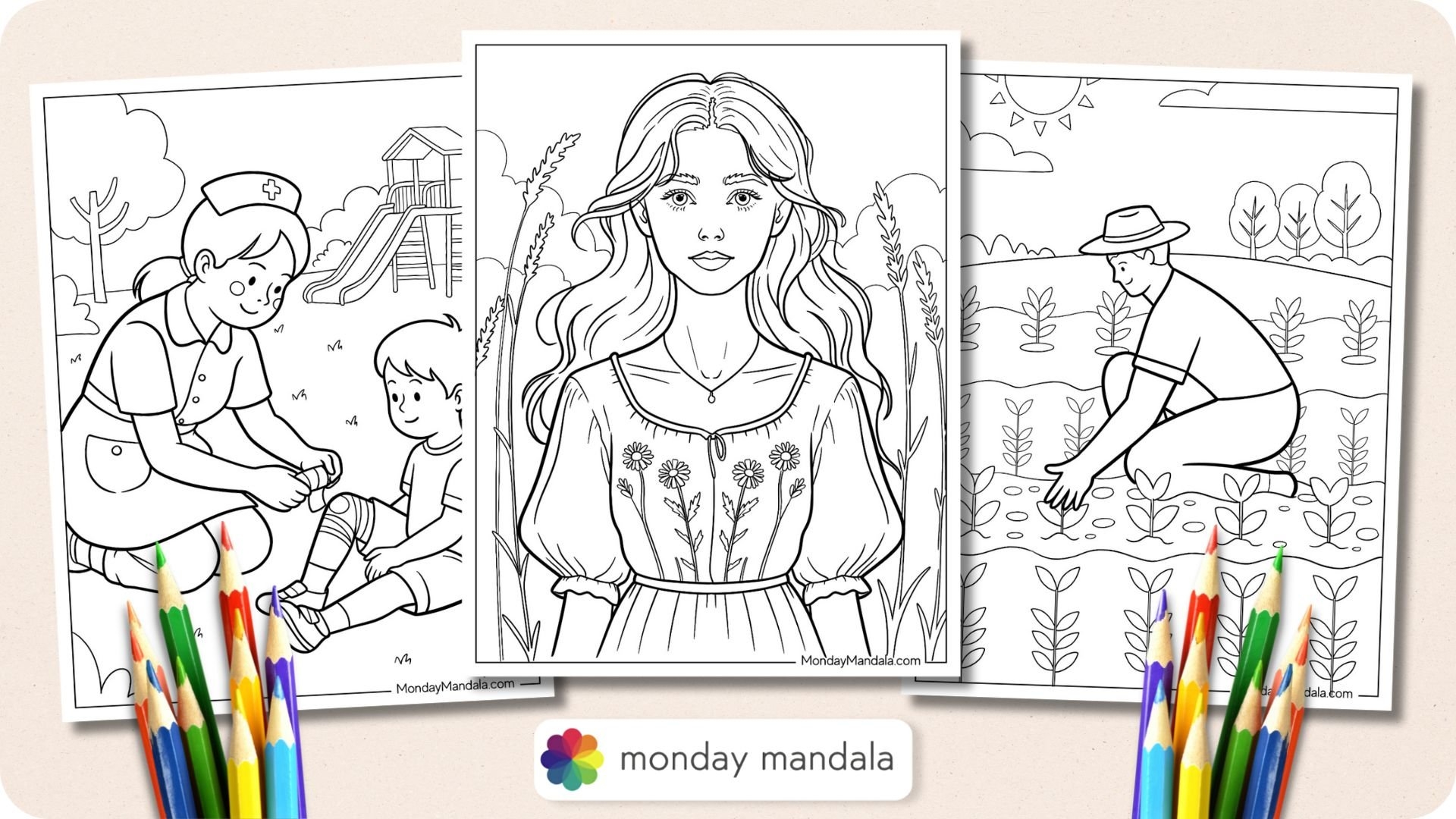 people coloring pages for kids