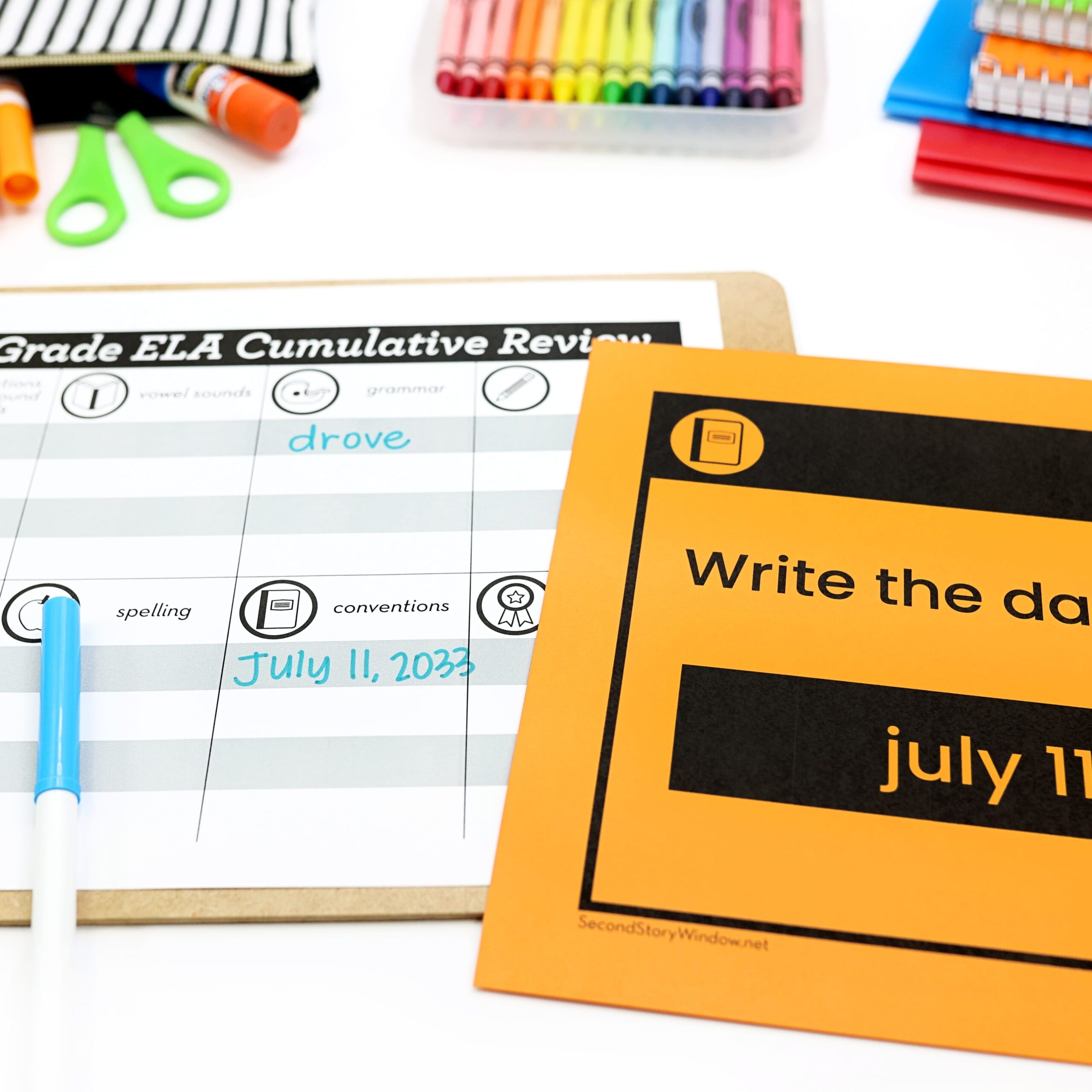 2nd Grade Language Arts Cumulative Review Editable ELA Google Slides Activity Second Story Window