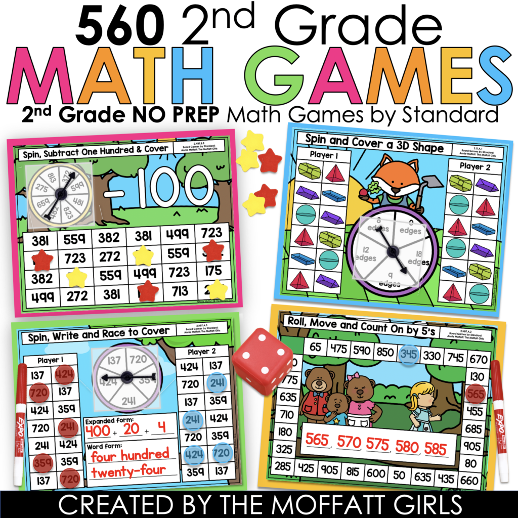2nd Grade Math Board Games