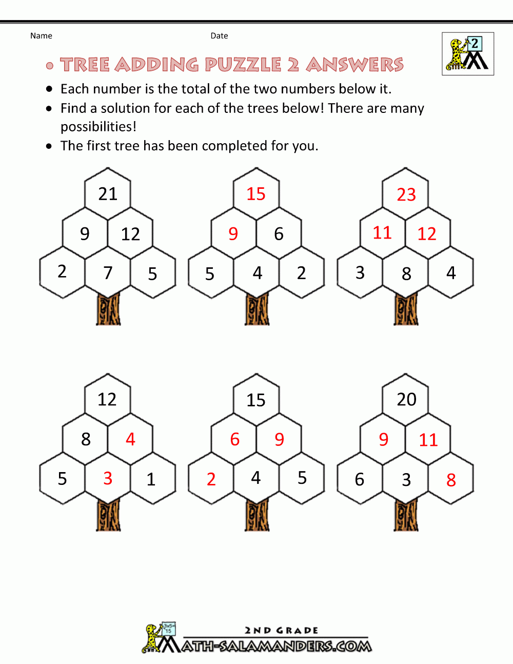 math puzzles for 2nd grade math puzzles for 2nd grade