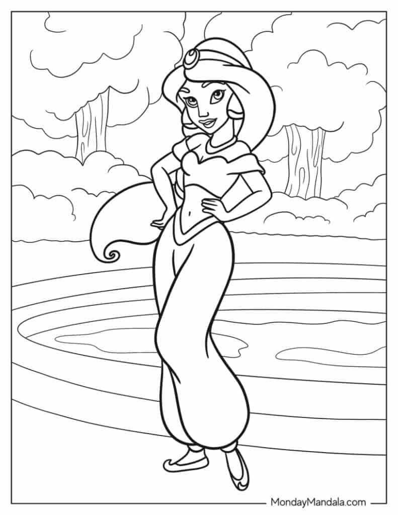 30 Aladdin Jasmine Coloring Pages Free PDF Printables 30 Aladdin Jasmine Coloring Pages Free PDF Printables