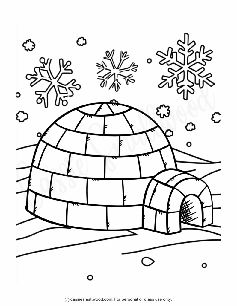 30 CUTE Winter Coloring Pages FREE Printables Cassie Smallwood
